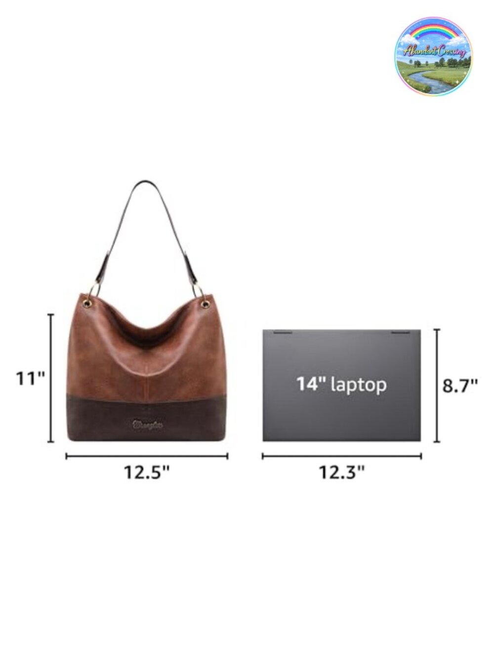 Vegan Leather Top Handle Hobo Shoulder Handbag Purse - Picture 2 of 6